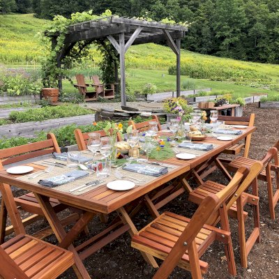 Garden fold away table 2024 and chairs